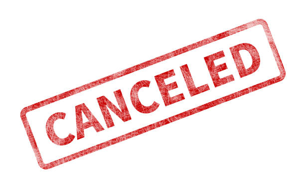 the word 'CANCELED' in red