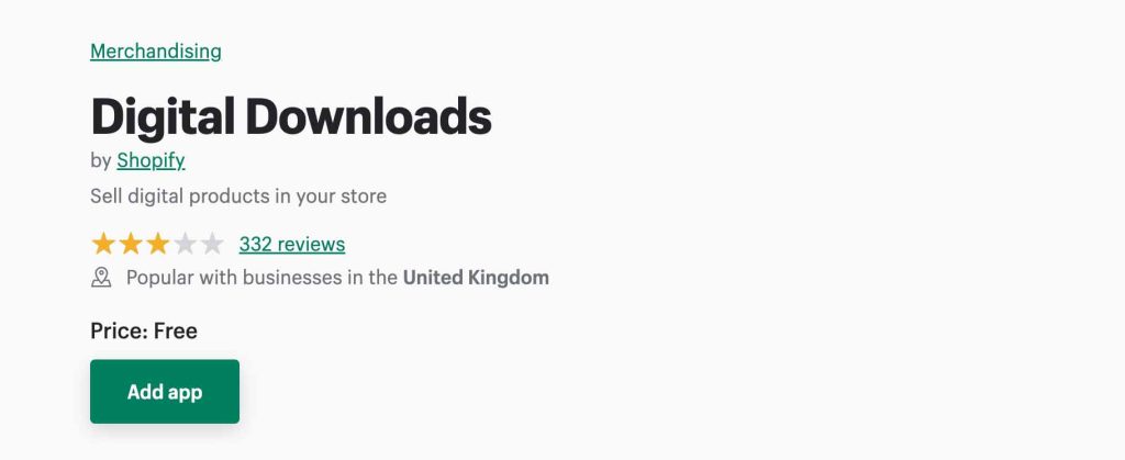 shopify digital downloads app