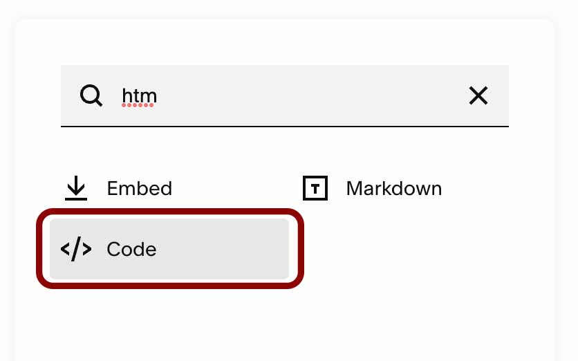 code block in squarespace